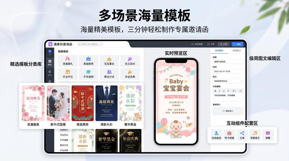告别千篇一律！高级感谢师宴电子请柬，温柔致谢师恩✨